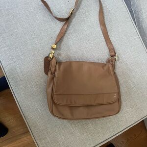Toni Genuine Leather Crossbody bag, Tan leather bag